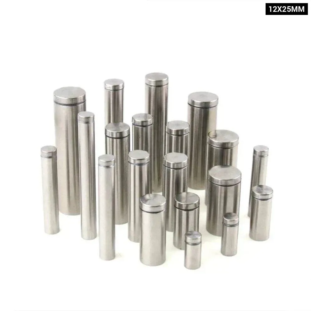 10 Stainless Steel Glass Fasteners for Acrylic Advertisement Standoffs