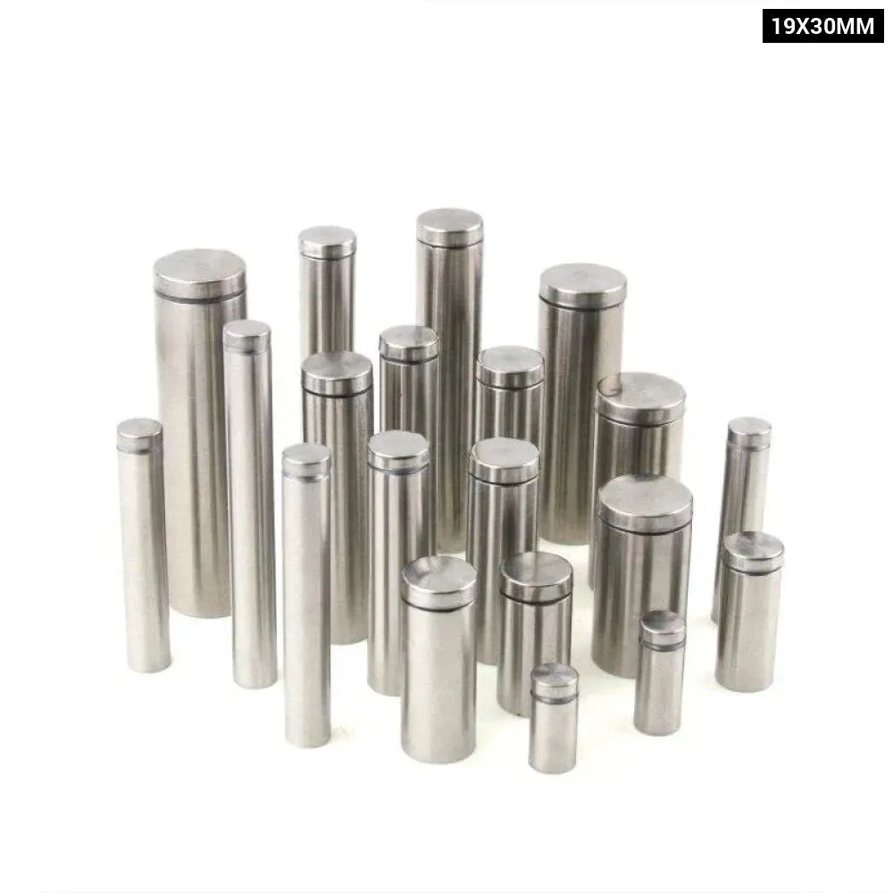 10 Stainless Steel Glass Fasteners for Advertisement Standoffs