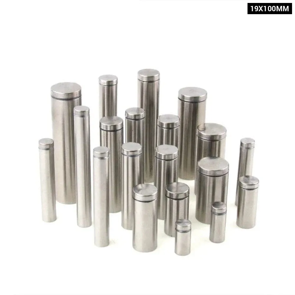 10 Stainless Steel Glass Fasteners for Advertisement Standoffs