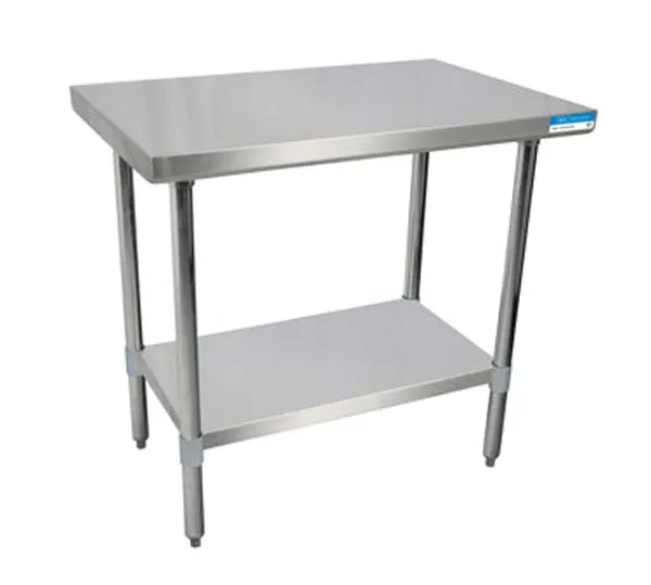 18" X 60" Stainless Steel Top Work Table w/ Stainless  Steel Legs and Shelf