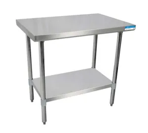 18" X 60" Stainless Steel Top Work Table w/ Stainless  Steel Legs and Shelf