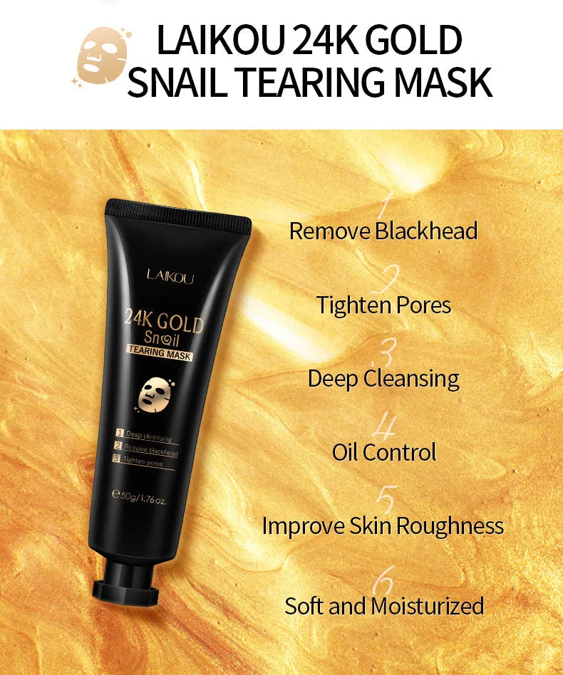 24K Gold Foil Peeling Mask – Radiant & Smooth Skin