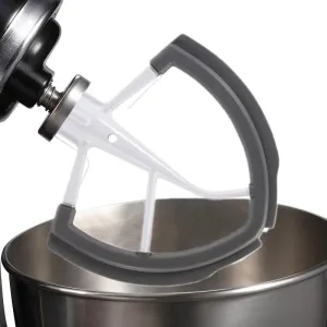 6Qt Stand Mixer Flexible Edge Whisk Paddle Silver Gray