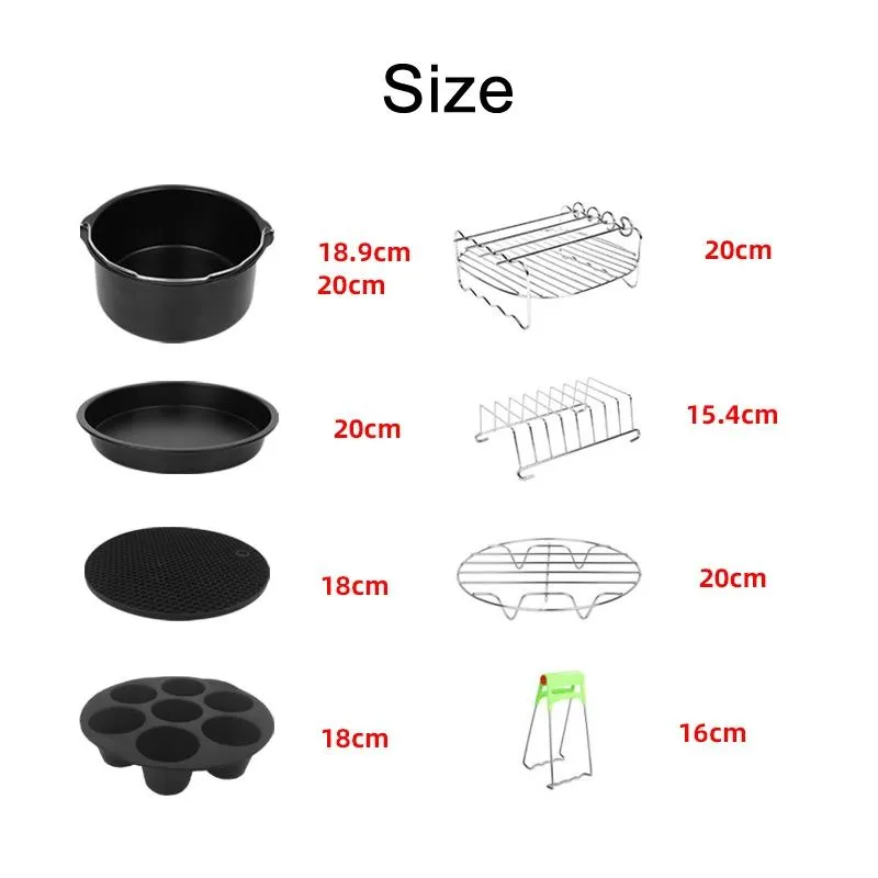 8 Air Fryer Baking Set 13 Pcs Accessories