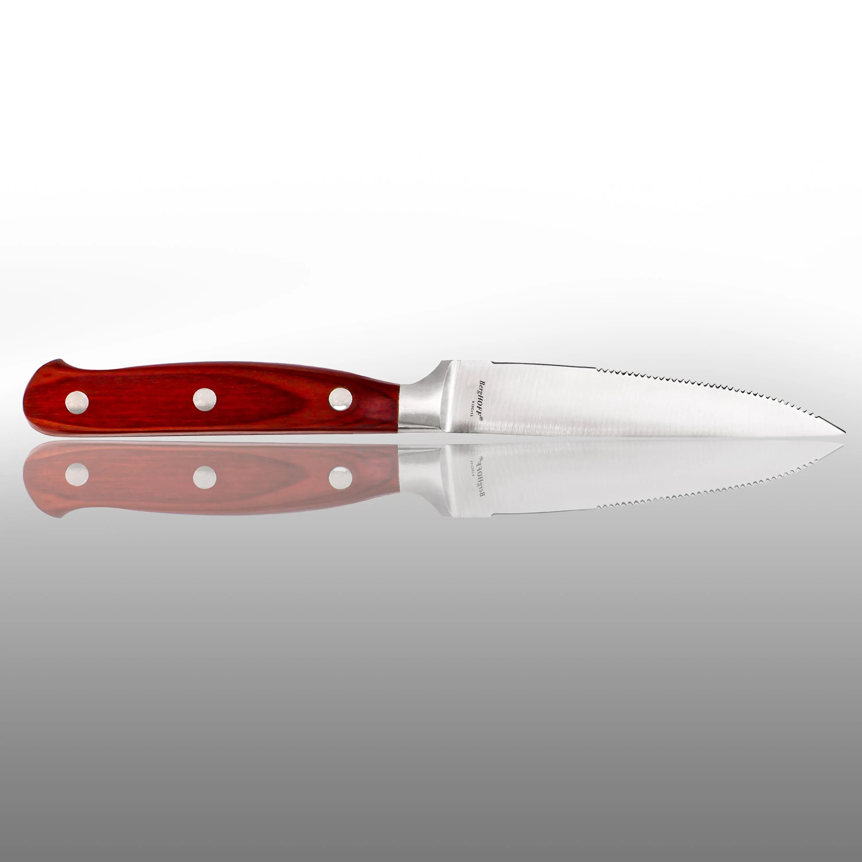 BergHOFF Pakka Wood 14pc Stainless Steel Steak Knife Set with Wood Cases