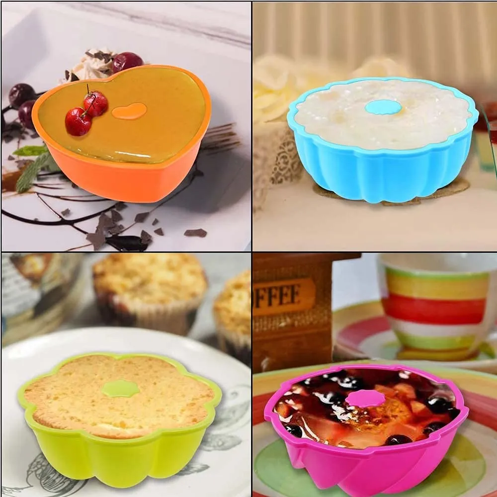 DOCOSS Pack of 18 Silicone Muffin Mould, Cupcake Donut Mold and Silicon Oven Moulds Set for Baking (Multicolor)