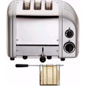Dualit 2   1 Combi Vario 3 Slice Toaster Metallic Silver 31210