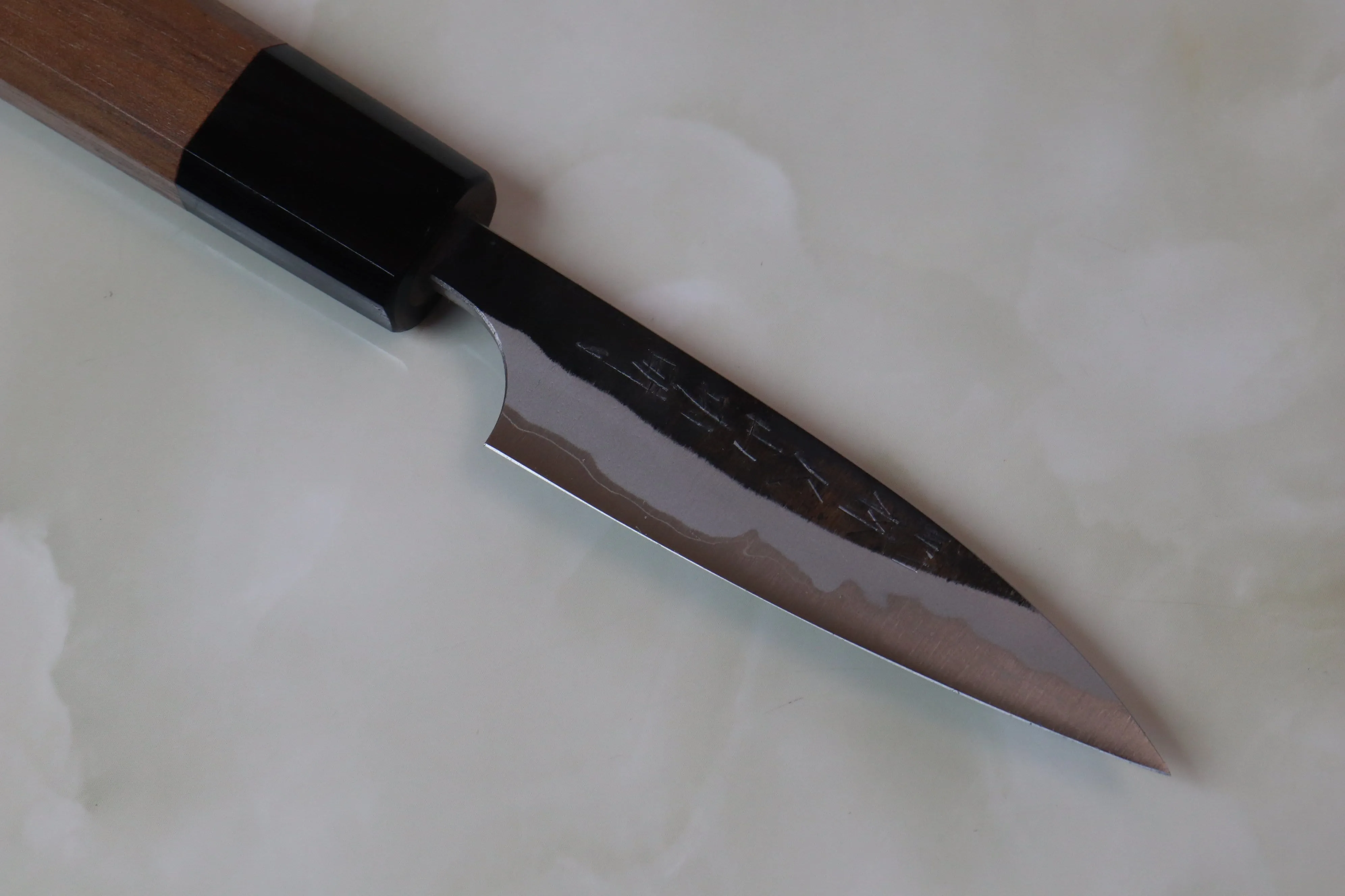 Fu-Rin-Ka-Zan Aogami Super Kurouchi Series FAB-1PW Wa Paring 85mm (3.3 inch, Octagon Shaped Walnut-Wood Handle)