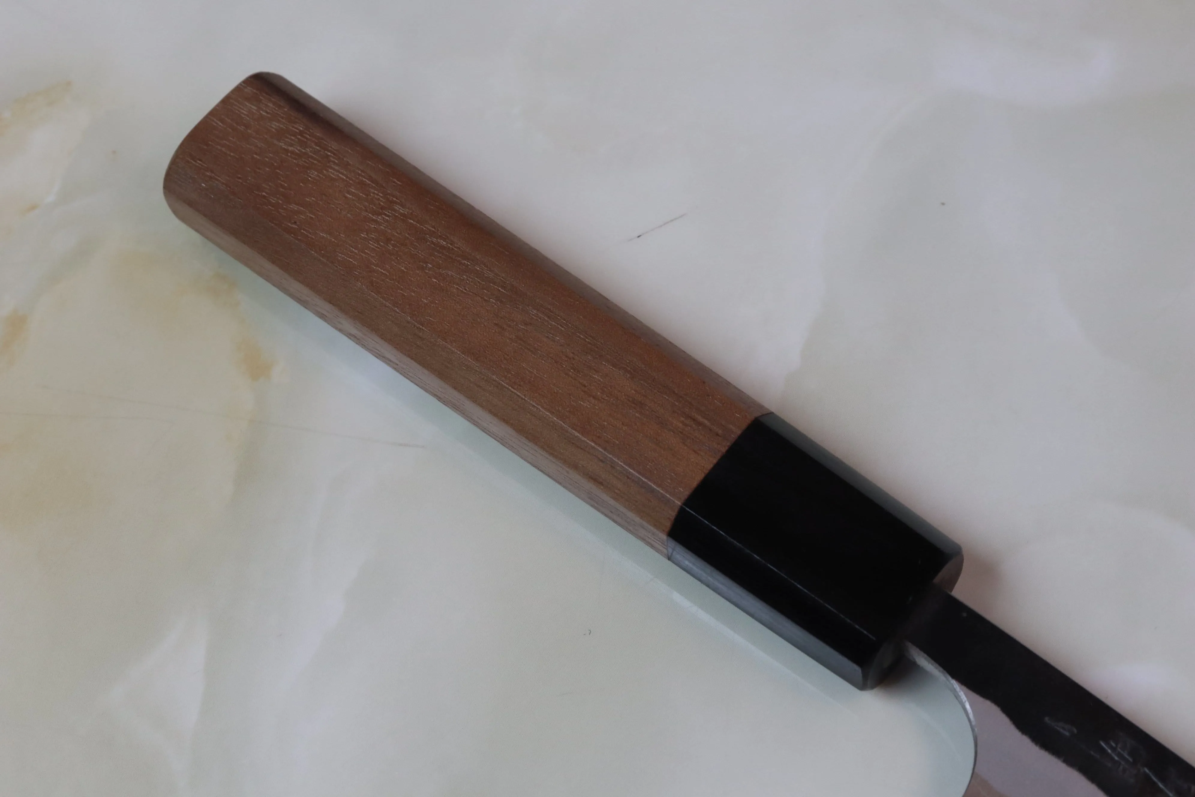 Fu-Rin-Ka-Zan Aogami Super Kurouchi Series FAB-1PW Wa Paring 85mm (3.3 inch, Octagon Shaped Walnut-Wood Handle)