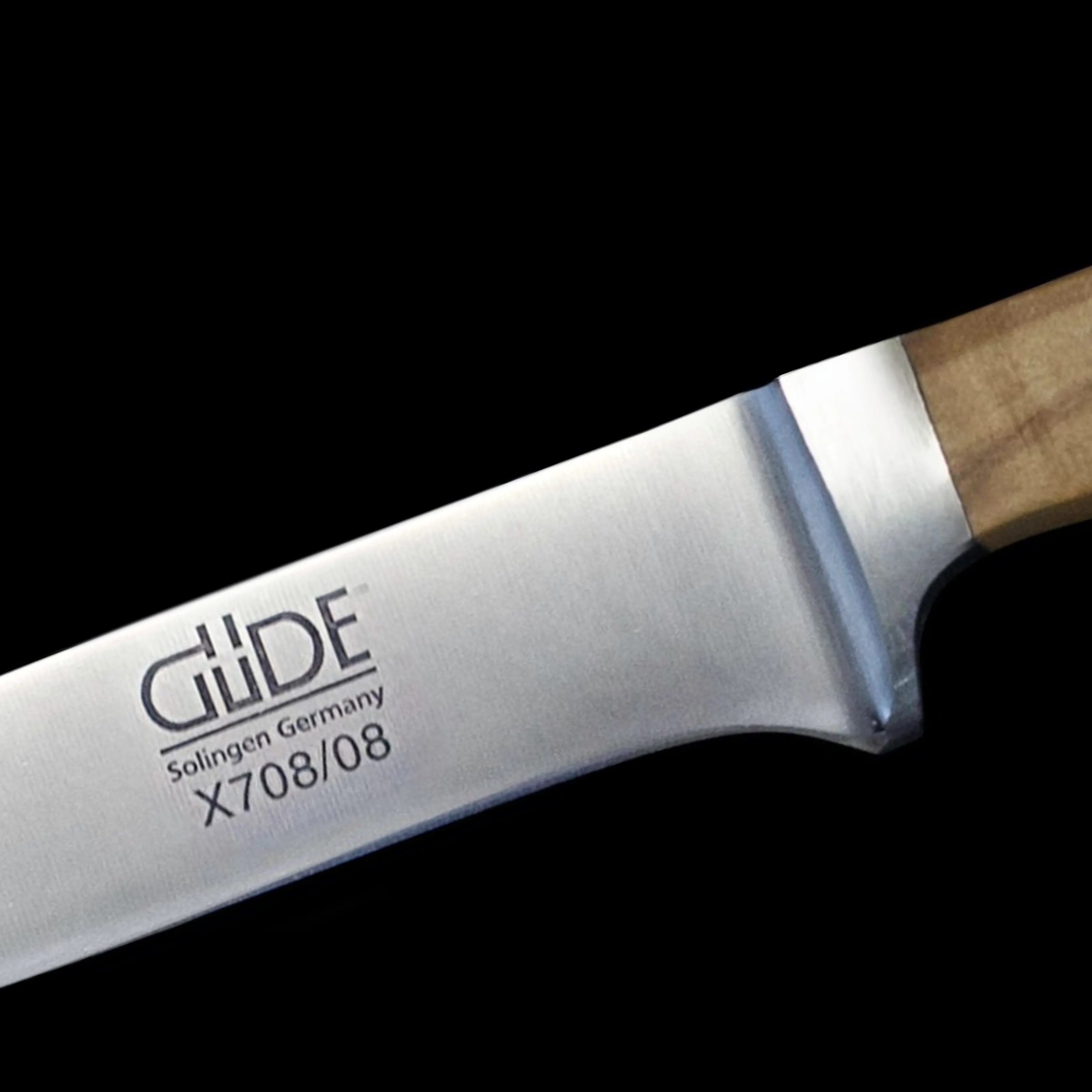 Gude Alpha Olive Utility Knife With Olivewood Handle, 3-in