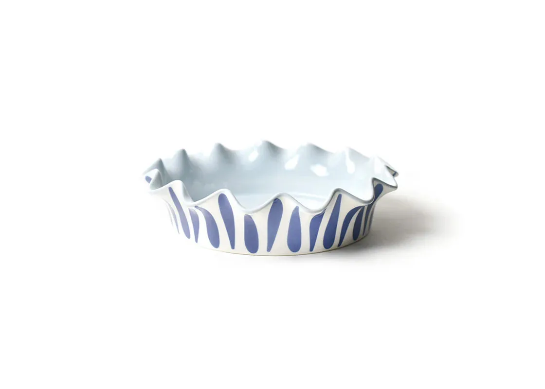Iris Blue Drop Pie Dish