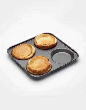 MasterClass Non-Stick Four Hole Yorkshire Pudding Pan 24cm