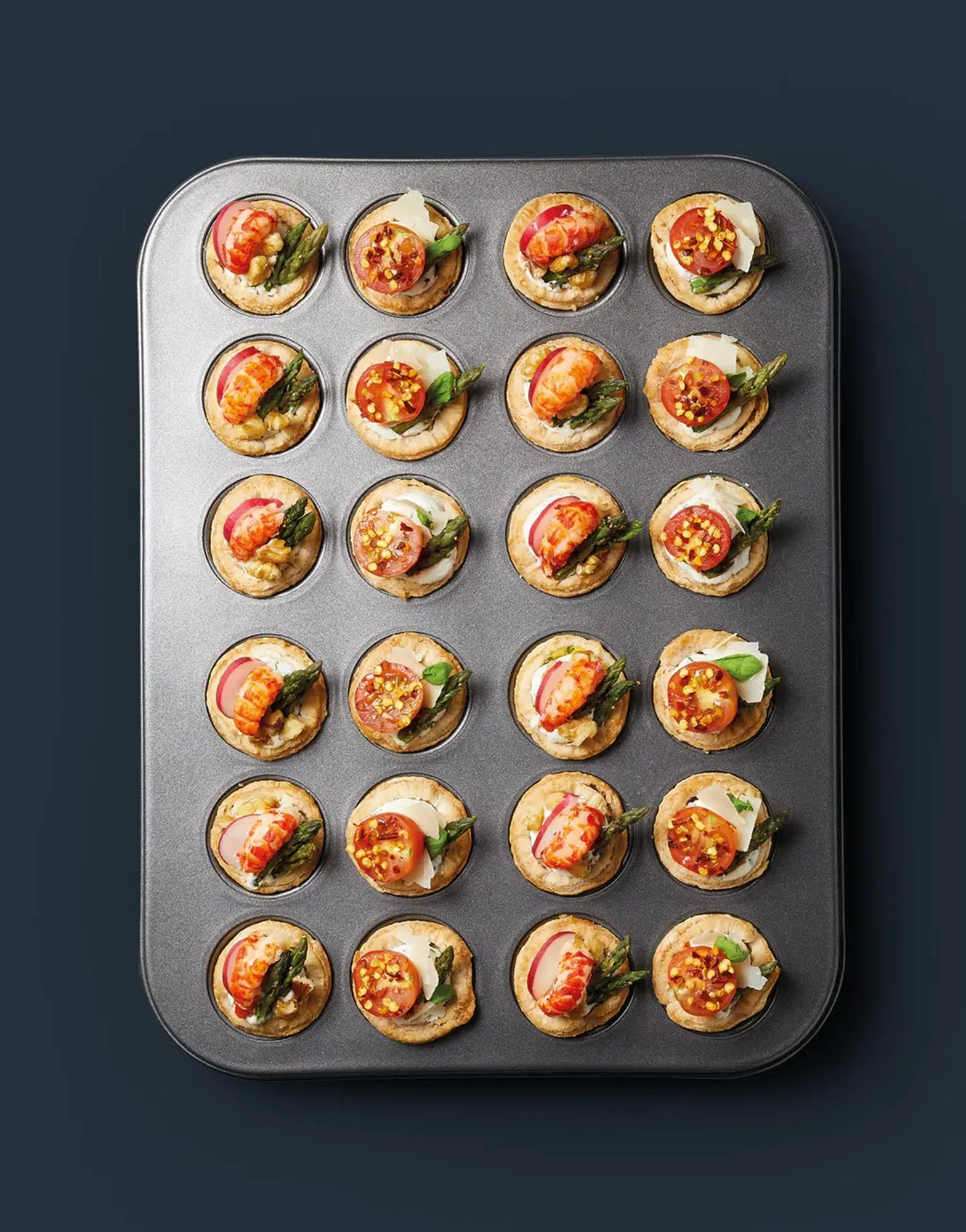 MasterClass Non-Stick Twenty-Four Hole Mini Tin 35cm x 27cm and Pastry