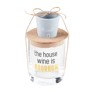 Mud Pie Bourbon Dof & Shot Glass Set