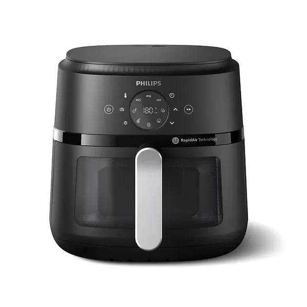Philips NA221/00  4.2 Litres Air Fryer with Automatic Shut-off, Dishwasher Safe, Rapid Air Technology, Non-Stick Coating (Black)