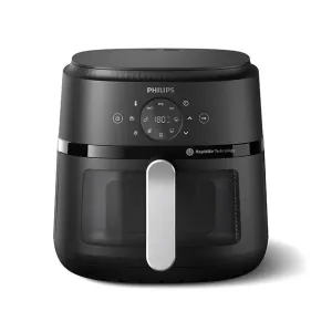 Philips NA221/00  4.2 Litres Air Fryer with Automatic Shut-off, Dishwasher Safe, Rapid Air Technology, Non-Stick Coating (Black)