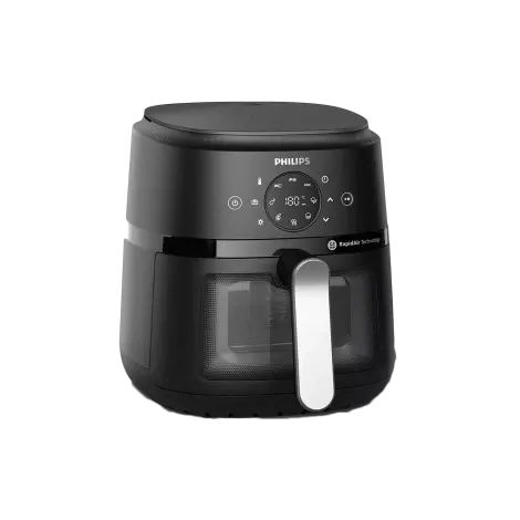 Philips NA221/00  4.2 Litres Air Fryer with Automatic Shut-off, Dishwasher Safe, Rapid Air Technology, Non-Stick Coating (Black)