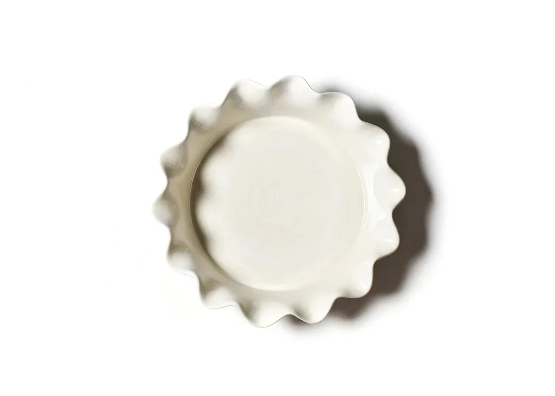 Signature White Ruffle Pie Dish