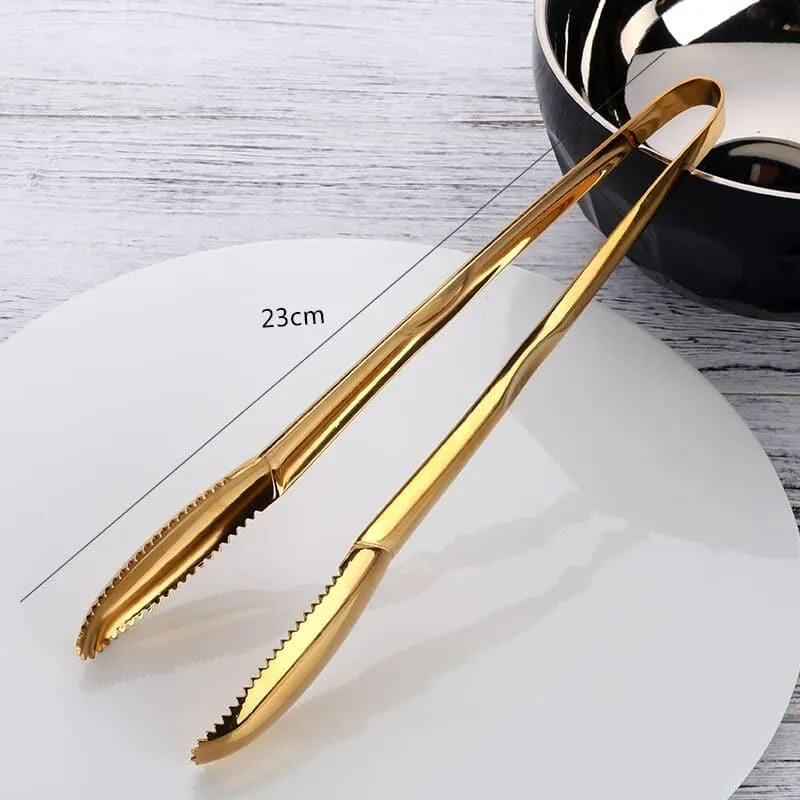 Stainless Steel BBQ Ice Tongs