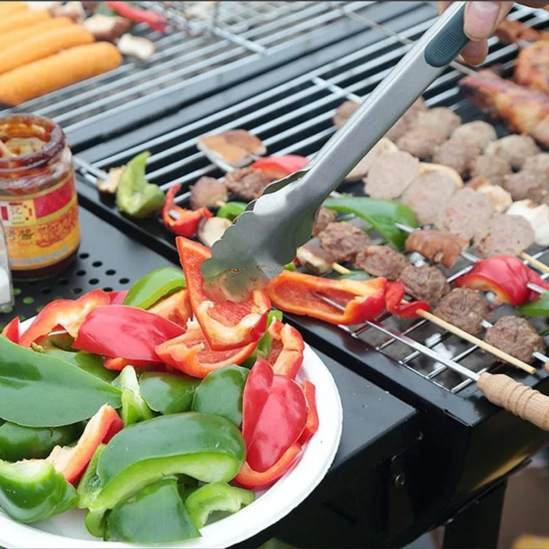 Stainless Steel BBQ Tongs with Soft Handle