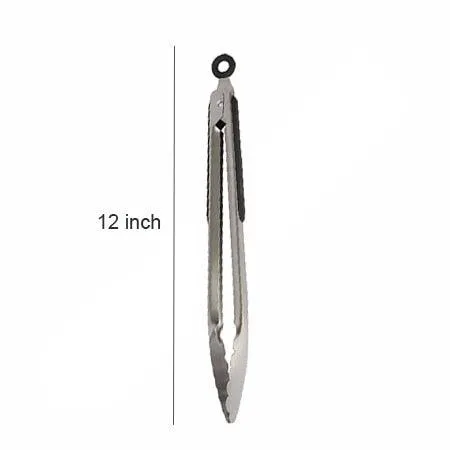 Stainless Steel BBQ Tongs with Soft Handle