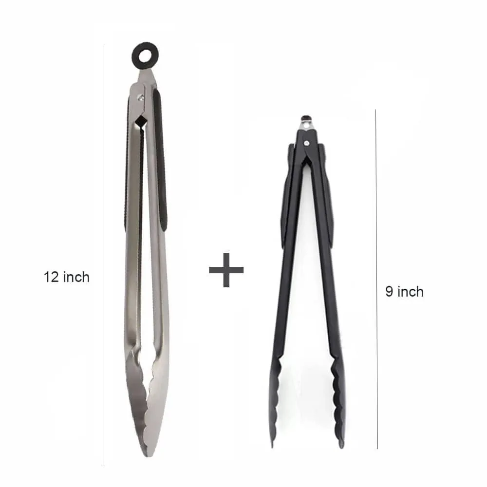 Stainless Steel BBQ Tongs with Soft Handle