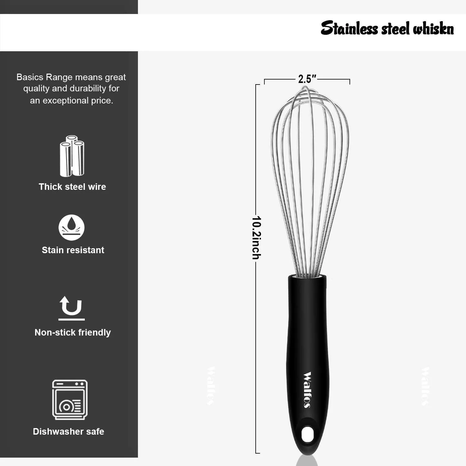 Stainless Steel Wire Manual Whisks 3 pcs Set