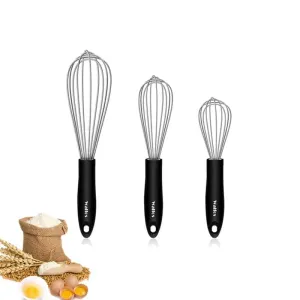 Stainless Steel Wire Manual Whisks 3 pcs Set