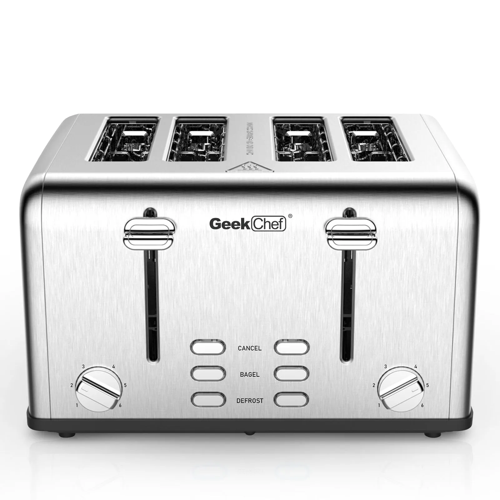 The Geek Chef Stainless Steel Extra-Wide Slot Toaster