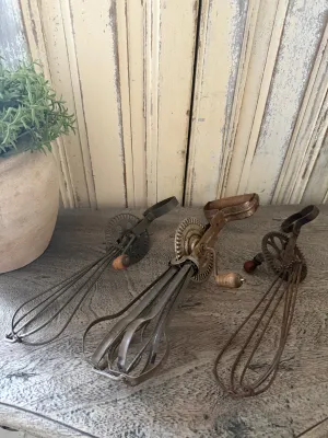 Vintage French Hand Whisk