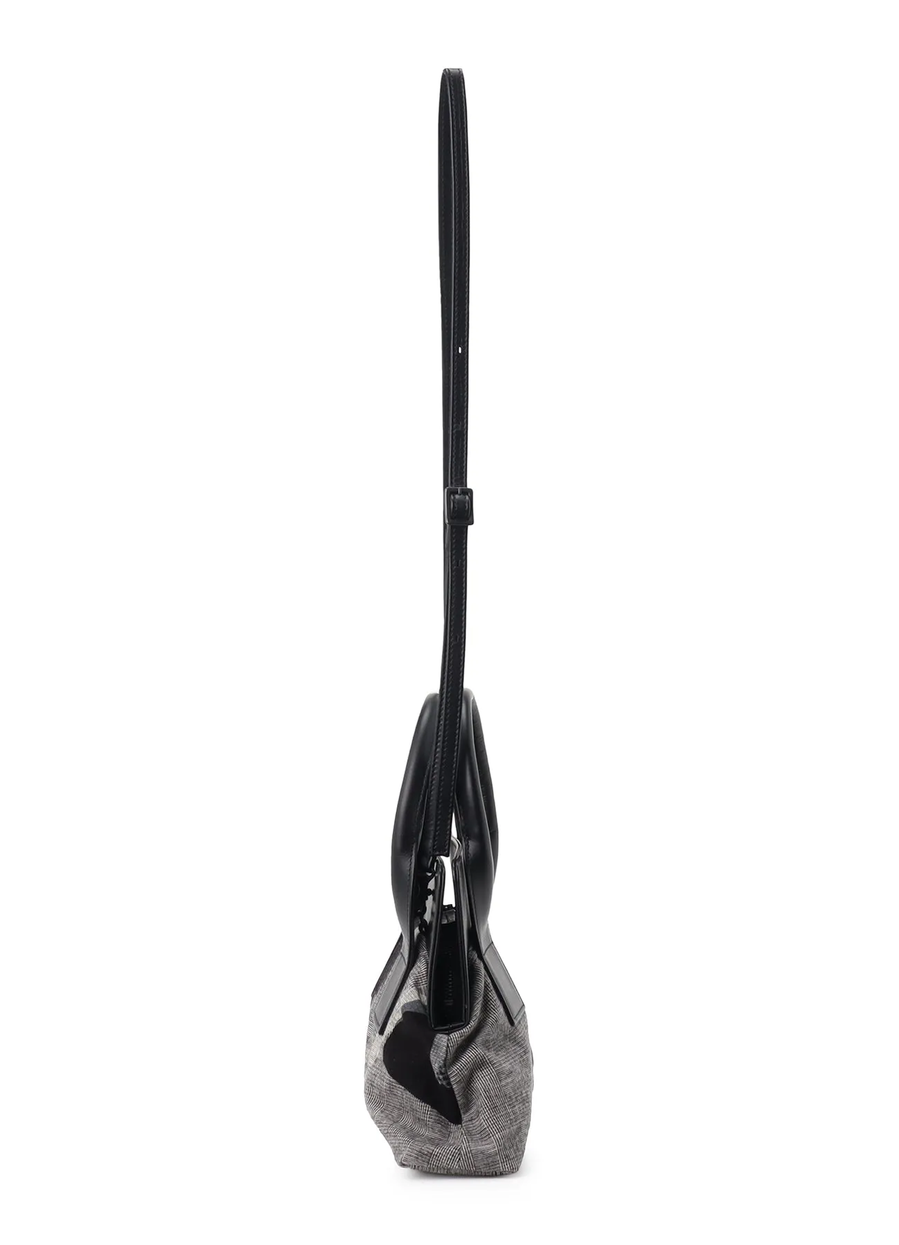 Y'S COLLAGE PRINT METAL CLASP BAG M