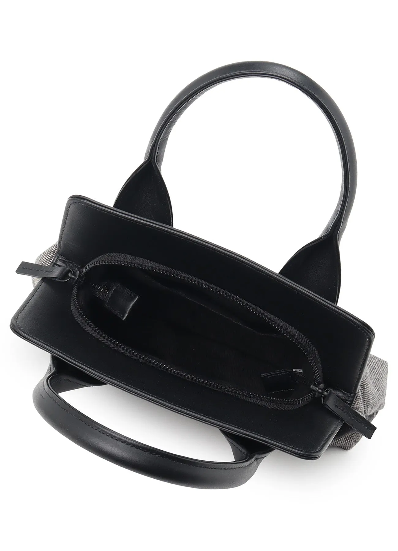 Y'S COLLAGE PRINT METAL CLASP BAG M